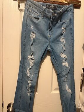 Hollister Light Blue Ripped Skinny Jeans